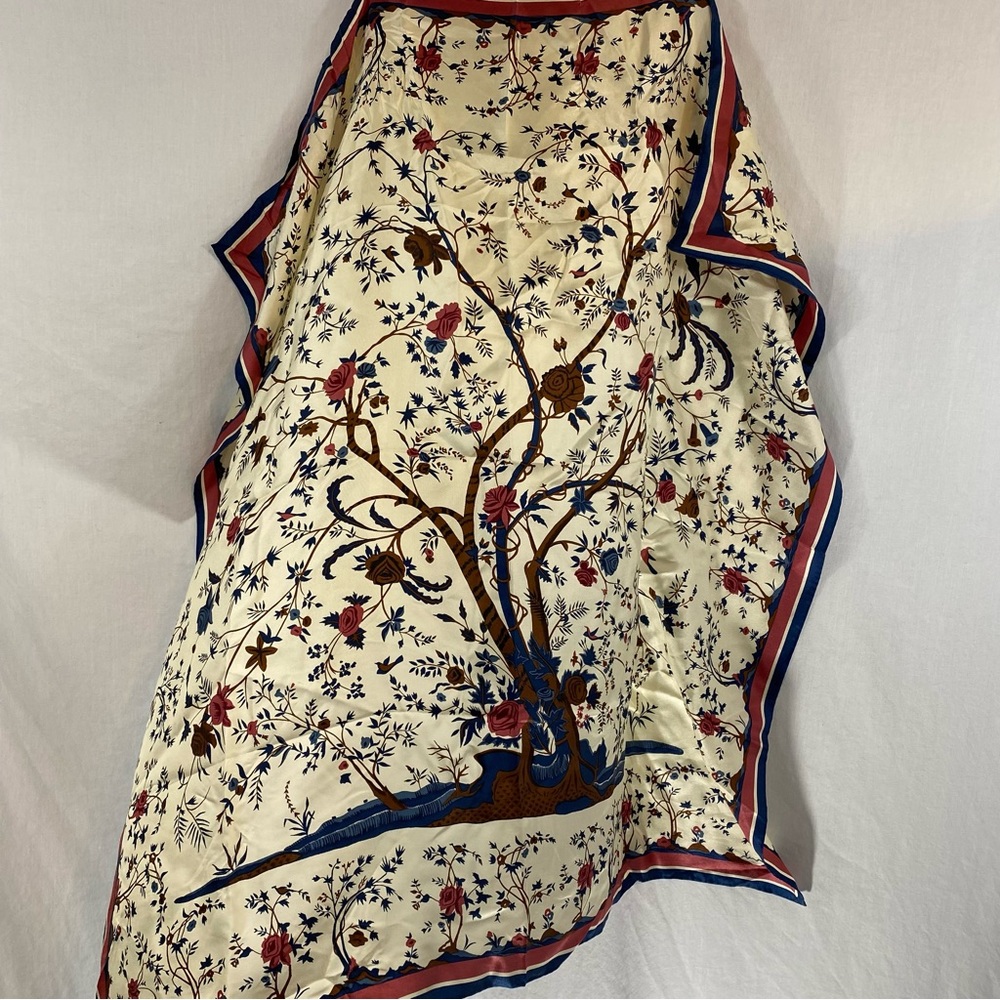 Smithsonian institute silk scarf tree roses Japan